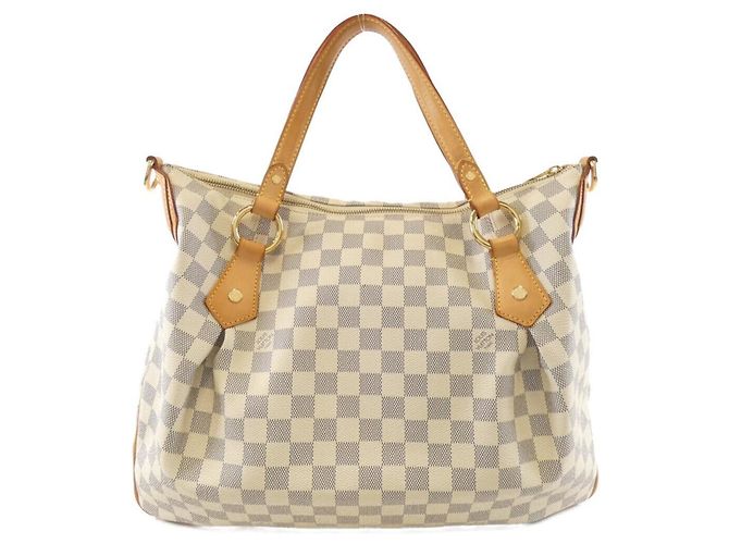 Borsa a Spalla Louis Vuitton Damier Azur Evora MM Blu - vista 2