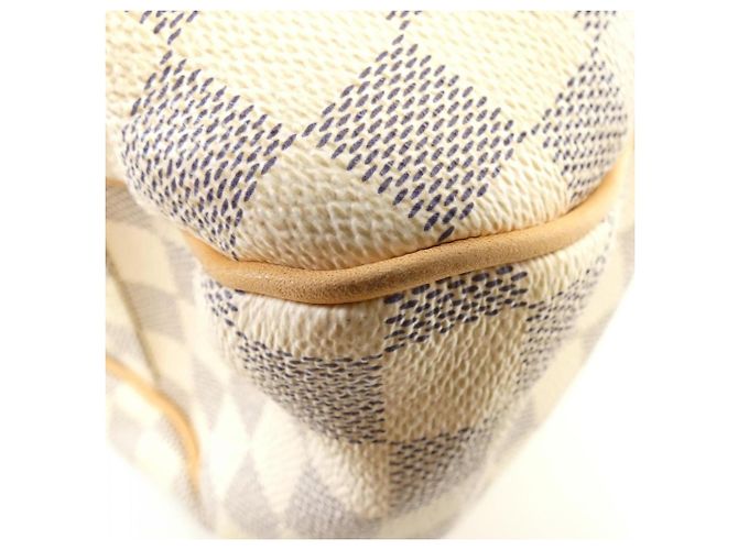 Borsa a Spalla Louis Vuitton Damier Azur Evora MM Blu - vista 3