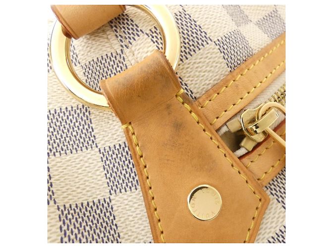 Borsa a Spalla Louis Vuitton Damier Azur Evora MM Blu - vista 5