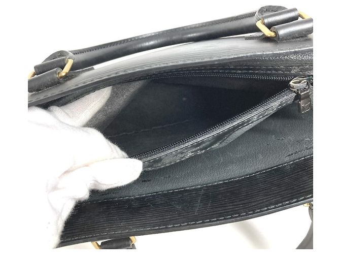Borsa Sac Plat Epi Louis Vuitton Nero - vista 15