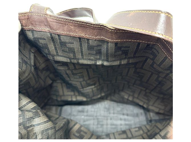 Borsa Eco-Zucca Fendi e Borsa Tote Marrone - vista 9