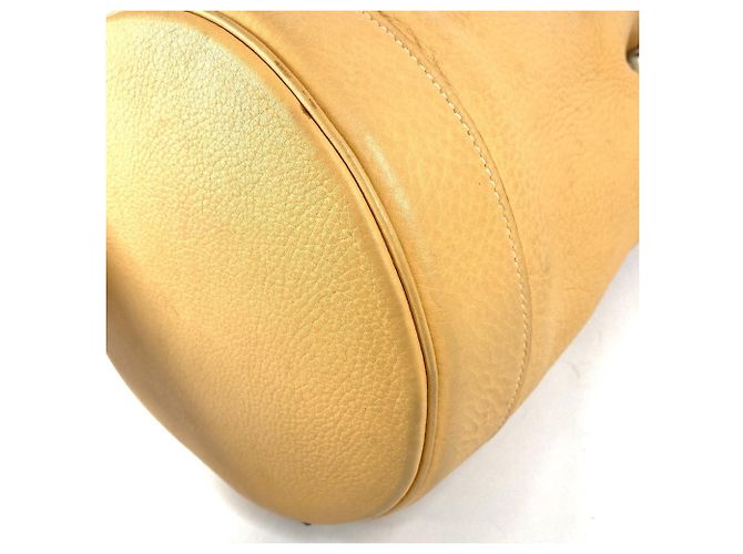 Borsa a spalla con cordino e logo perforato H di Hermès Beige Giallo - vista 6