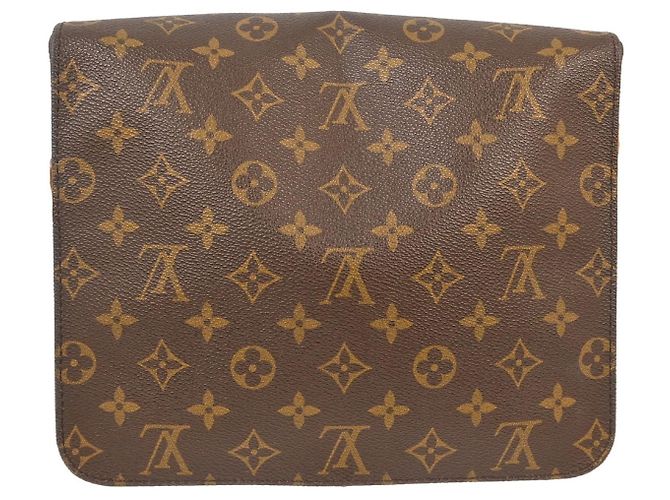 Borsa Cartouchiere Louis Vuitton in tela Monogram GM Marrone - vista 2