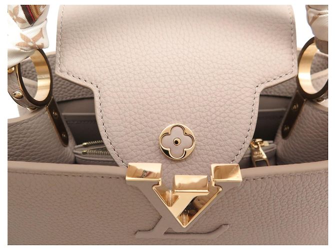 NUOVA BORSA A MANO LOUIS VUITTON CAPUCINES MM GRIGIO PIETRA BORSA ULTIMATE - vista 11