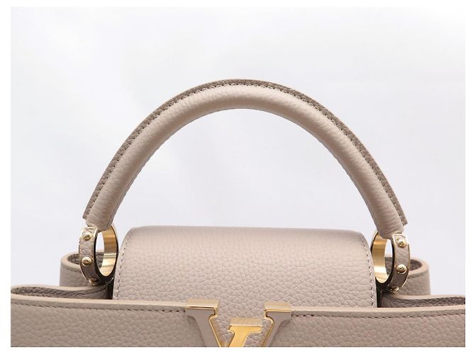 NUOVA BORSA A MANO LOUIS VUITTON CAPUCINES MM GRIGIO PIETRA BORSA ULTIMATE - vista 14