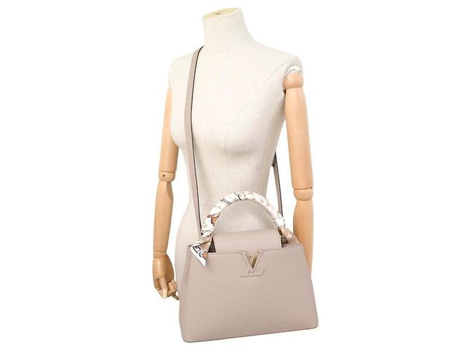 NUOVA BORSA A MANO LOUIS VUITTON CAPUCINES MM GRIGIO PIETRA BORSA ULTIMATE - vista 5
