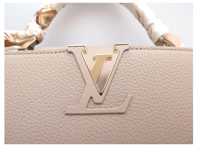 NUOVA BORSA A MANO LOUIS VUITTON CAPUCINES MM GRIGIO PIETRA BORSA ULTIMATE - vista 6