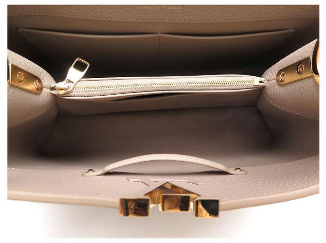NUOVA BORSA A MANO LOUIS VUITTON CAPUCINES MM GRIGIO PIETRA BORSA ULTIMATE - vista 7