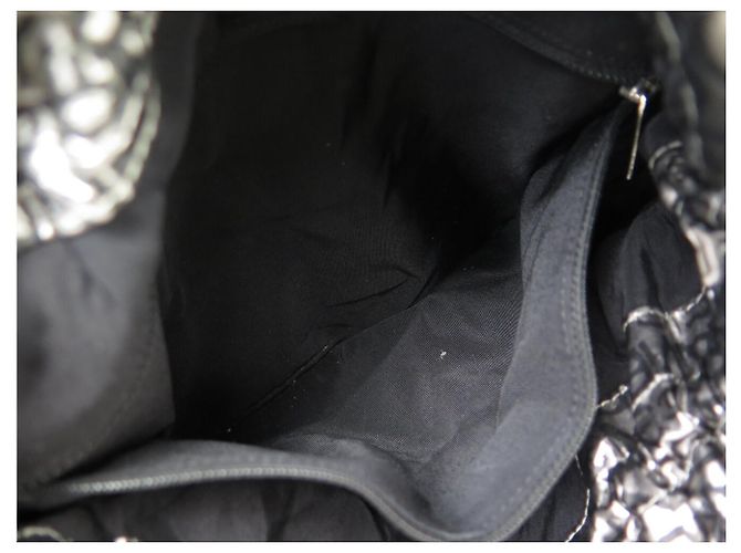 BORSO CHANEL 31 RUE CAMBON MONOGRAMMA NYLON ARGENTO - vista 12