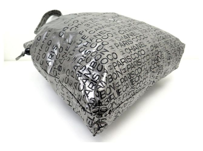 BORSO CHANEL 31 RUE CAMBON MONOGRAMMA NYLON ARGENTO - vista 3