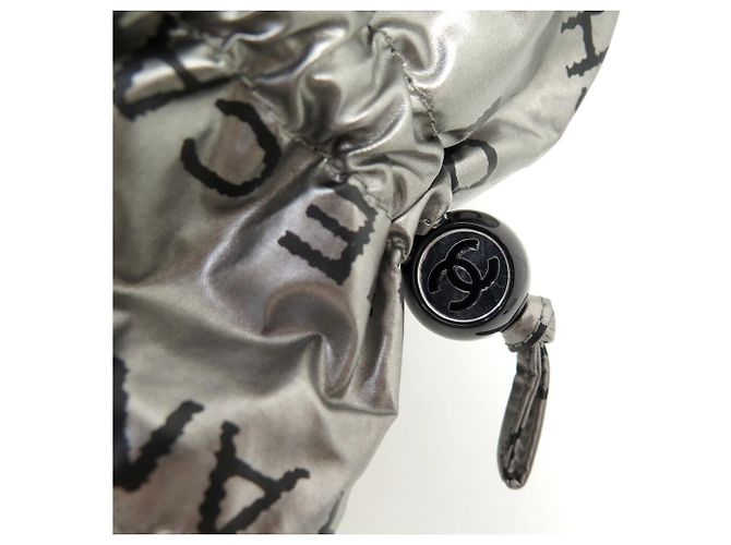 BORSO CHANEL 31 RUE CAMBON MONOGRAMMA NYLON ARGENTO - vista 5