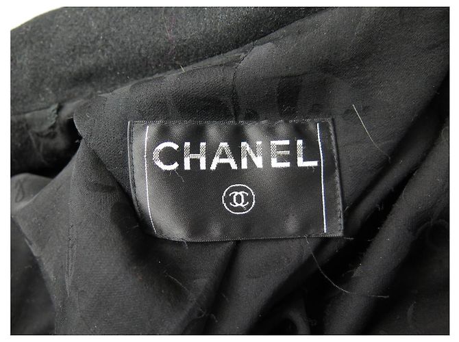 ABRIGO CHANEL P32031V19402 M38 LARGO DE LANA NEGRA CON CINTURÓN Negro - vista 5