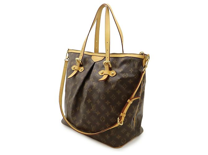 Borsa Tote Louis Vuitton Monogram Palermo GM Marrone - vista 2