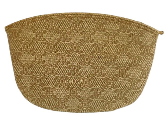Céline Celine Vintage Macadam PVC Coin Case Brown Beige - view 2