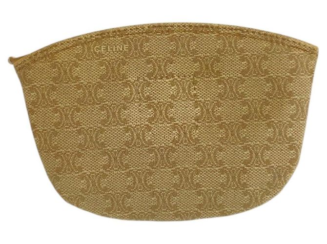 Céline Celine Vintage Macadam PVC Coin Case Brown Beige - view 3