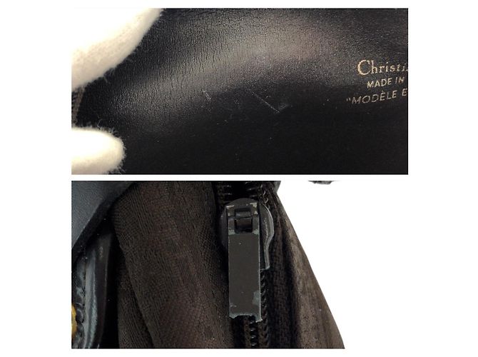 Christian Dior Borsa a Spalla in Tela Trotter Dior Marrone - vista 10