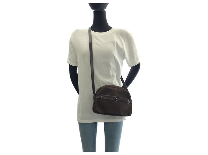 Christian Dior Borsa a Spalla in Tela Trotter Dior Marrone - vista 4