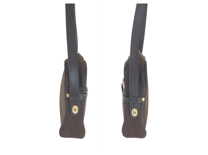 Christian Dior Borsa a Spalla in Tela Trotter Dior Marrone - vista 6