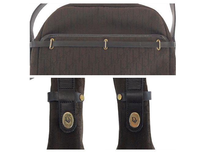 Christian Dior Borsa a Spalla in Tela Trotter Dior Marrone - vista 9