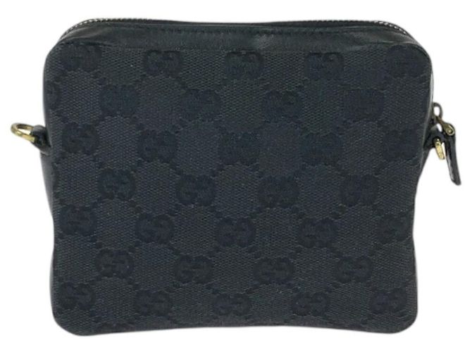 Borsa a spalla in tela GG nera Gucci Nero - vista 2