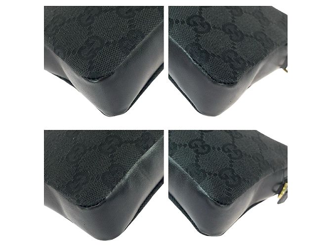 Borsa a spalla in tela GG nera Gucci Nero - vista 3