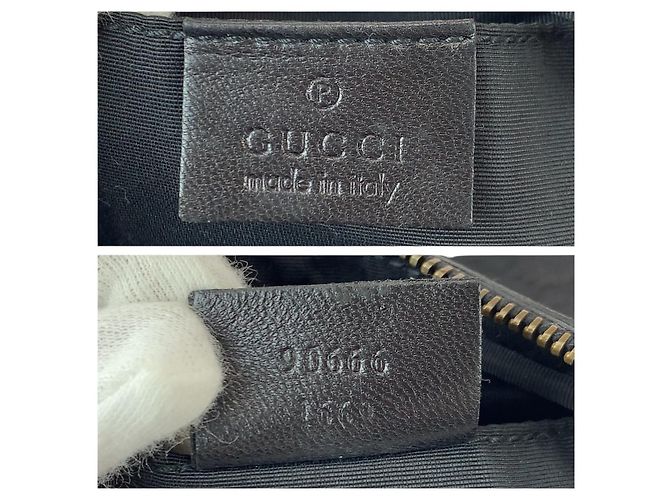 Borsa a spalla in tela GG nera Gucci Nero - vista 4