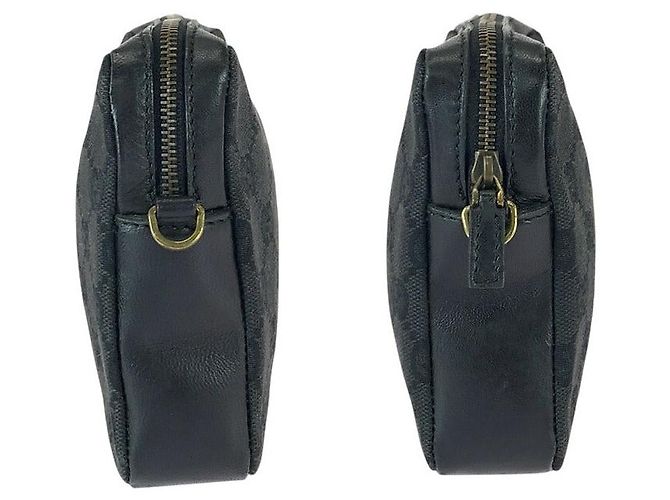Borsa a spalla in tela GG nera Gucci Nero - vista 8
