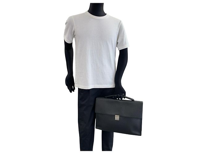 Borsa Louis Vuitton Taiga Angara Nero - vista 7