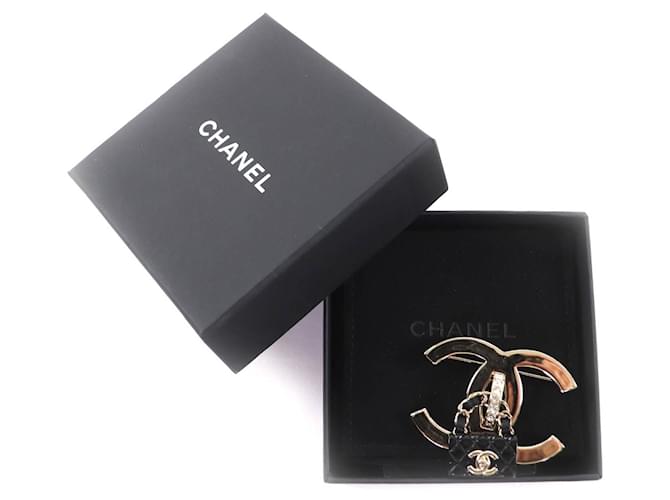 Chanel COCO Mark Brosche Golden Metallisch - Ansicht 2