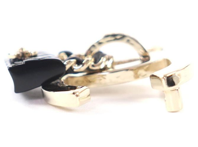Chanel COCO Mark Brosche Golden Metallisch - Ansicht 4