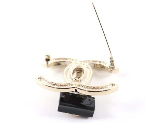 Chanel COCO Mark Brosche Golden Metallisch - Ansicht 5