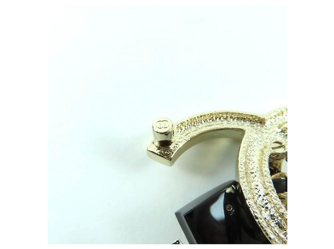 Chanel COCO Mark Brosche Golden Metallisch - Ansicht 7