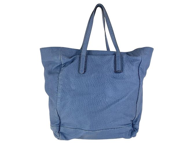 Gucci Leder Tote Bag Blau - Ansicht 2