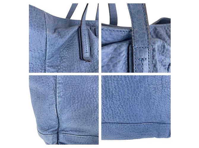Gucci Leder Tote Bag Blau - Ansicht 5