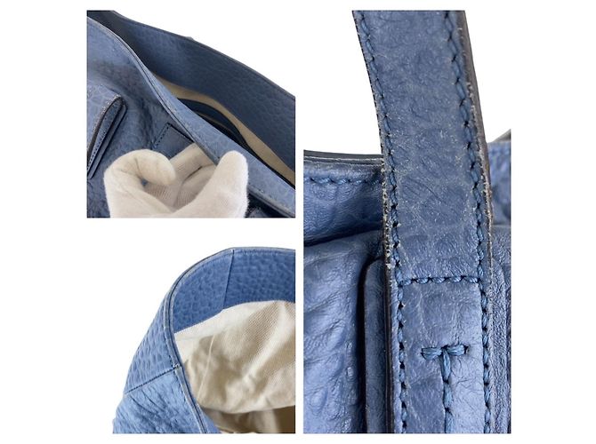 Gucci Leder Tote Bag Blau - Ansicht 6