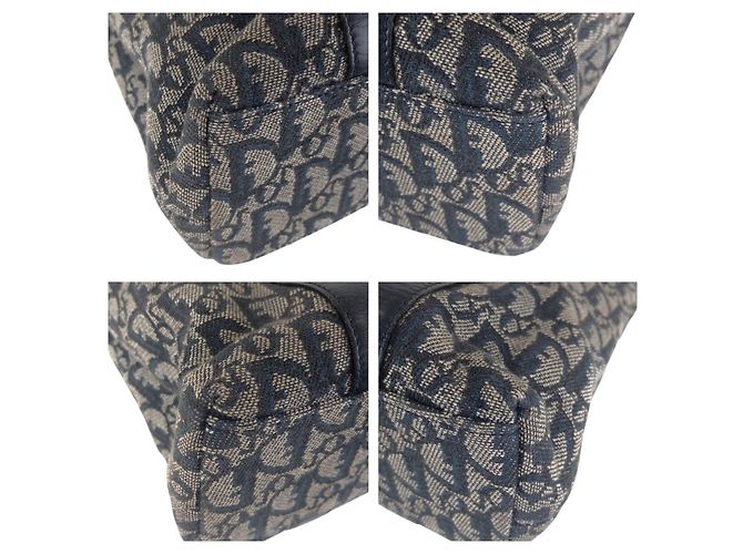 Dior Trotter Canvas Leder Tragetasche Blau - Ansicht 5
