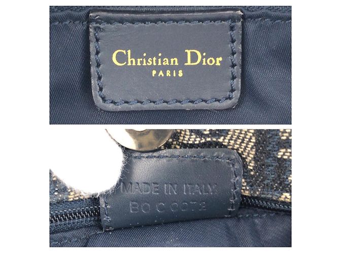 Dior Trotter Canvas Leder Tragetasche Blau - Ansicht 9