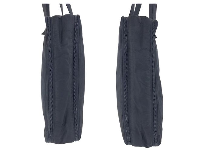 Borsa a tracolla in nylon tessuto con logo Prada Nero - vista 6