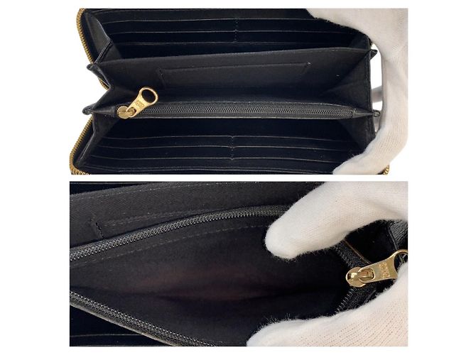 Chloé Portafoglio lungo in pelle nera Chloe Nero - vista 10