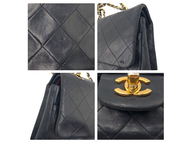 Chanel Matelasse 25 Leather Shoulder Bag Black - view 6