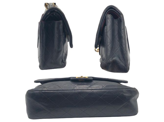 Chanel Matelasse 25 Leather Shoulder Bag Black - view 7