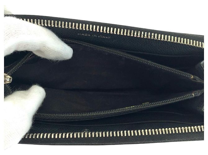 Chanel Caviar Haut Coco Mark Lang Geldbörse Schwarz - Ansicht 9