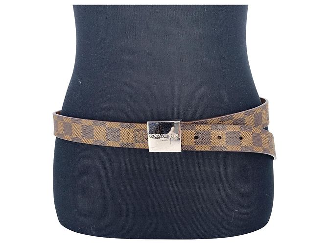 Cinturón de tela Louis Vuitton Castaño - vista 2