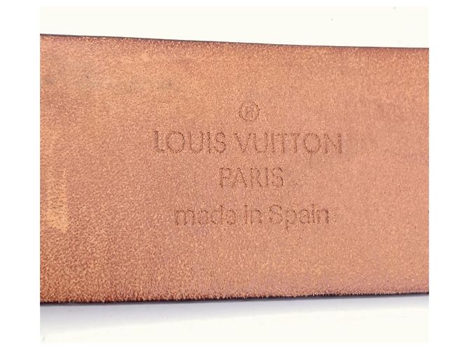 Cinturón de tela Louis Vuitton Castaño - vista 4