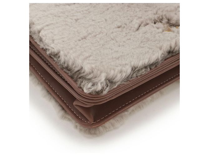 Borsa a spalla in pelle di coniglio con catena Chanel Grigio - vista 3