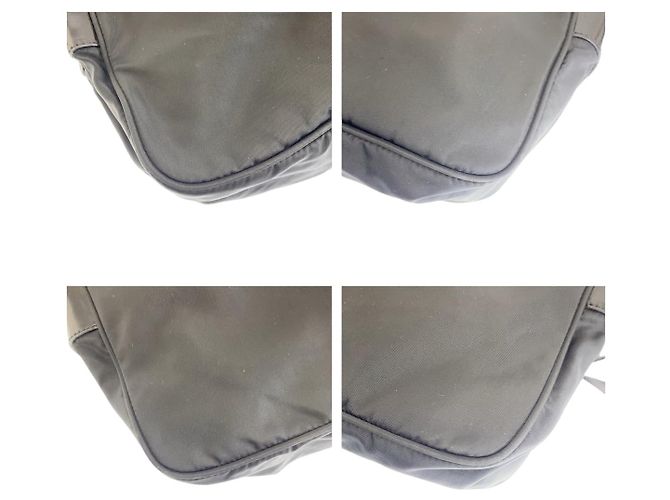 Bolsa de ombro Prada em nylon tessuto com logo triangular Preto - vista 3