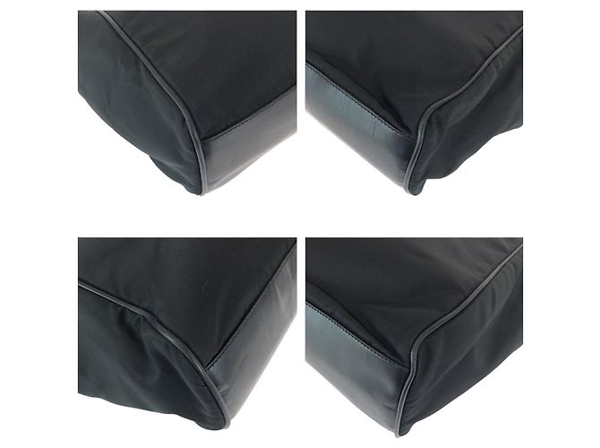 Prada Nylon Tessuto Logo Tote Bag Schwarz - Ansicht 3