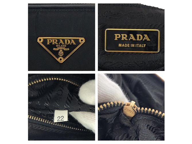 Prada Nylon Tessuto Logo Tote Bag Schwarz - Ansicht 4