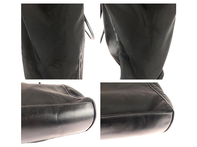 Prada Nylon Tessuto Logo Tote Bag Schwarz - Ansicht 6