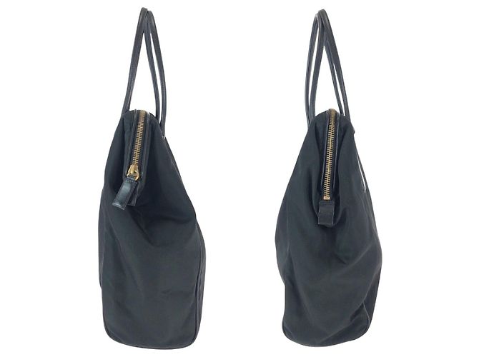 Prada Nylon Tessuto Logo Tote Bag Schwarz - Ansicht 8